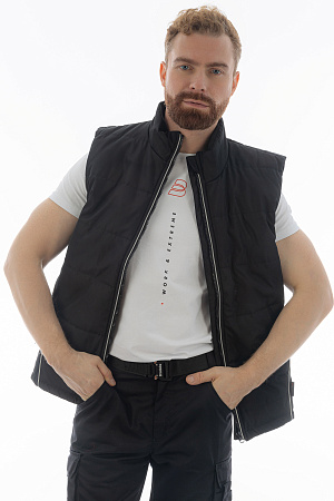 Жилет утепленный Brodeks KW 101, черный Жилет утепленный Brodeks KW 101, черный