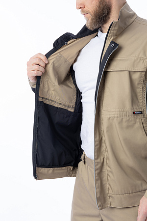 Летняя куртка мужская Brodeks KS 201, бежевая Летняя куртка мужская Brodeks KS 201, бежевая