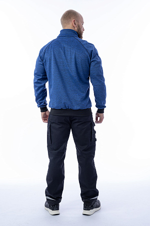 Толстовка флисовая Brodeks KS 241 cation, синяя Толстовка флисовая Brodeks KS 241 cation, синяя