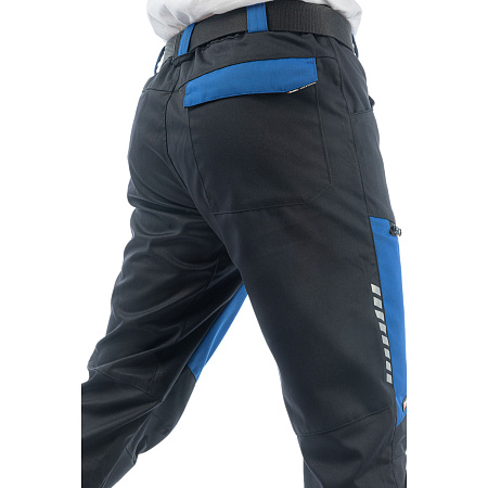 Летние брюки мужские Brodeks KS 334, синие c черным