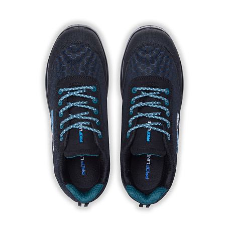 Полуботинки текстильные Лидер-ProfLine, с композитным подноском, черные, ПУ/ПУ (кроссовки)