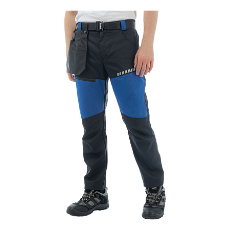 Летние брюки мужские Brodeks KS 334, синие c черным