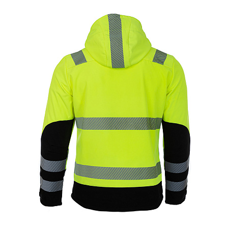 Летняя куртка-софтшелл сигнальная Brodeks KS 227, желтая с черным