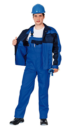Летний костюм мужской Восток-Сервис-Высота с полукомбинезононом, васильковый с темно-синим Летний костюм мужской Восток-Сервис-Высота с полукомбинезононом, васильковый с темно-синим