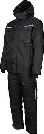 Зимний костюм мужской Brodeks KW603, черный Зимний костюм мужской Brodeks KW603, черный