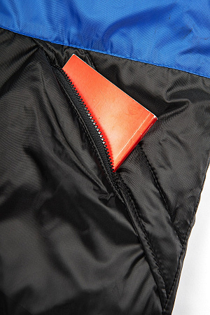 Зимний костюм мужской Факел-Мегрес-2, с полукомбинезоном, из ткани Оксфорд, васильковый с черным