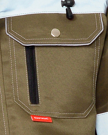 Летний костюм мужской Сириус-Титан с полукомбинезоном, хаки