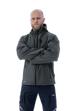 Куртка-софтшелл мужская Brodeks KS 232, серая Куртка-софтшелл мужская Brodeks KS 232, серая
