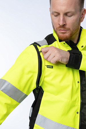 Летняя сигнальная куртка мужская Brodeks KS 225, желтый с черным