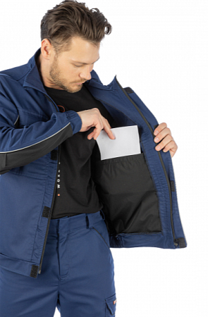 Летняя куртка мужская Brodeks KS 201, синяя Летняя куртка мужская Brodeks KS 201, синяя