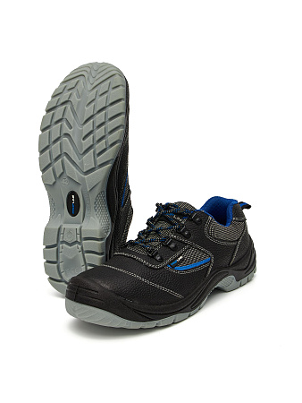 Полуботинки Profline с поликарбонатным подноском и кевраровой стелькой, черные с синим 