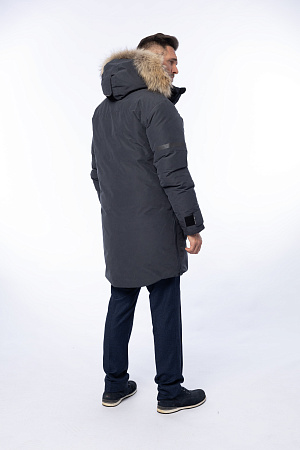 Зимняя пуховая куртка-парка Brodeks KW233 Премиум, темно-серый