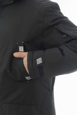 Зимняя куртка-парка мужская Brodeks KW204, черная Зимняя куртка-парка мужская Brodeks KW204, черная