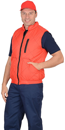 Зимний жилет универсальный Сириус-Европа, из полиэстера, на подкладке флис, красный Зимний жилет универсальный Сириус-Европа, из полиэстера, на подкладке флис, красный